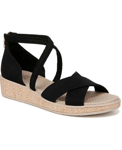 Shop Bzees Bali Sand Washable Strappy Sandals In Black Fabric