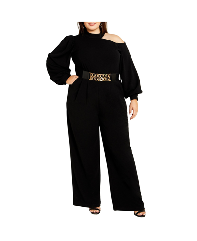 Shop City Chic Plus Size Charlie Jumpsuit In Black