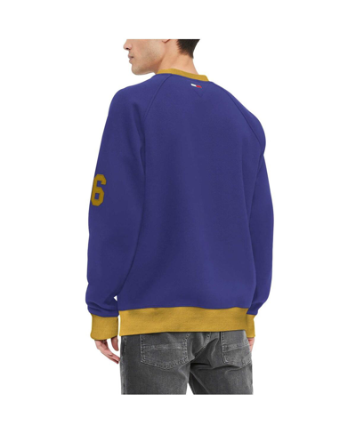 Shop Tommy Hilfiger Men's  Purple Baltimore Ravens Reese Raglan Tri-blend Pullover Sweatshirt