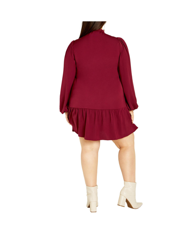 Shop City Chic Plus Size Charlie Dress In Red