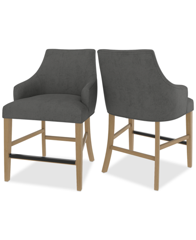 Macy's Nelin 2pc Counter Height Chair Set In Slate