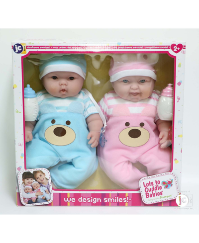 Jc Toys Berenguer Boutique Twins 13" Baby Dolls Pink And Blue In Twins Caucasian