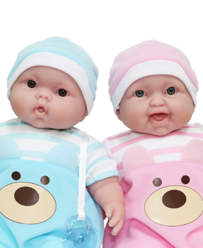 Jc Toys Berenguer Boutique Twins 13" Baby Dolls Pink And Blue In Twins Caucasian