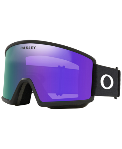 Shop Oakley Target Line Snow Goggles In Violet Iridium,matte Black