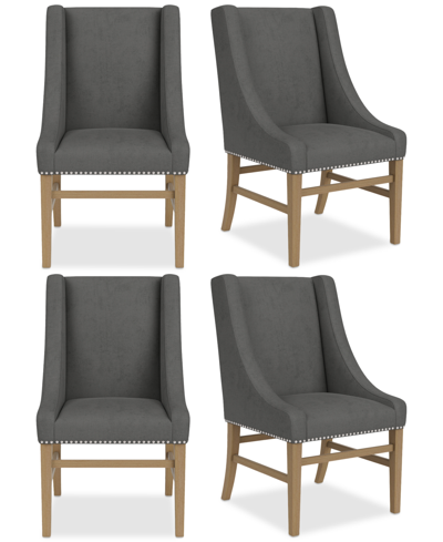 Shop Macy's Eryk 4pc Host Chair Set In Sand