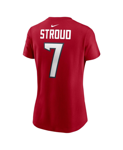 Nike Women's  C.j. Stroud Red Houston Texans Player Name And Number T-shirt In Red