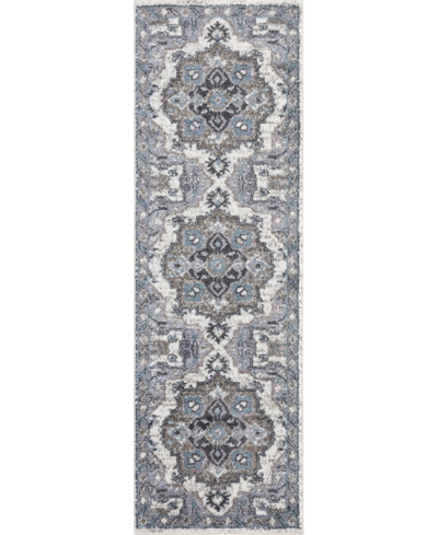 Shop Amer Rugs Alexandria Alx-51 Ivory/gray 2' X 6' Runner Rug In Ivory,gray