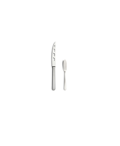 Shop Year & Day 2-pc Cheese Knife Set In Brushed Steel