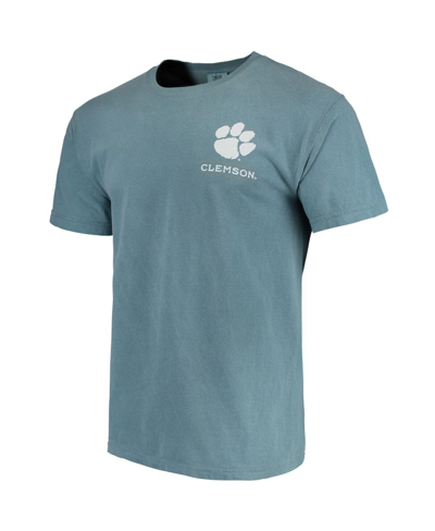 Shop Image One Men's Blue Clemson Tigers State Scenery Comfort Colors T-shirt