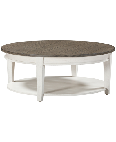 Shop Macy's Dawnwood 38" Wood Round Cocktail Table, Created For  In White