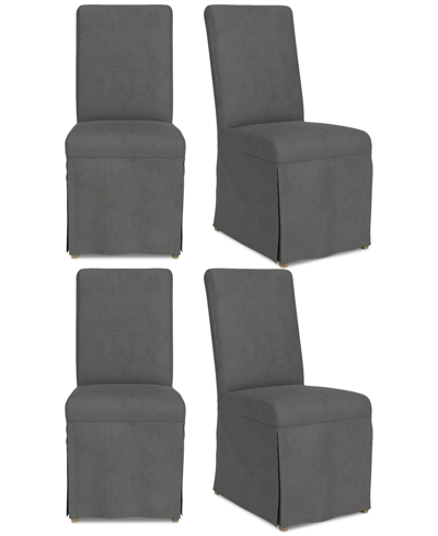Shop Macy's Estby 4pc Dining Chair Set In Slate