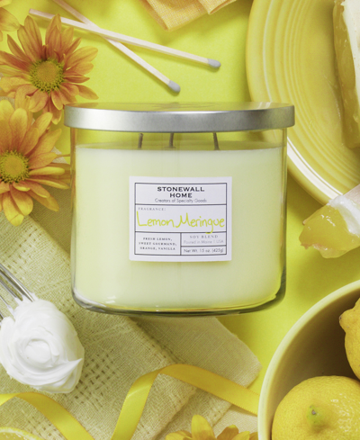 Shop Stonewall Home Lemon Meringue Candle In Yellow