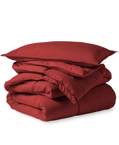Shop Bare Home Down Alternative Comforter Set, Twin/twin Xl In Red