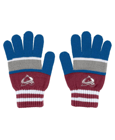 Wear By Erin Andrews Women's  Colorado Avalanche Stripe Glove And Scarf Set In Multi