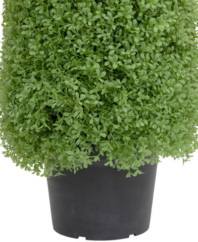 Shop Northlight 4' Artificial Boxwood Cone Topiary Tree With Round Pot Unlit In Green