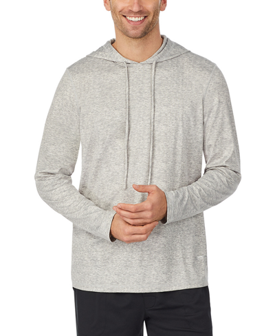 Shop Cuddl Duds Men's Far-infrared Enhance Sleep Hooded Sweatshirt In Gray Heather