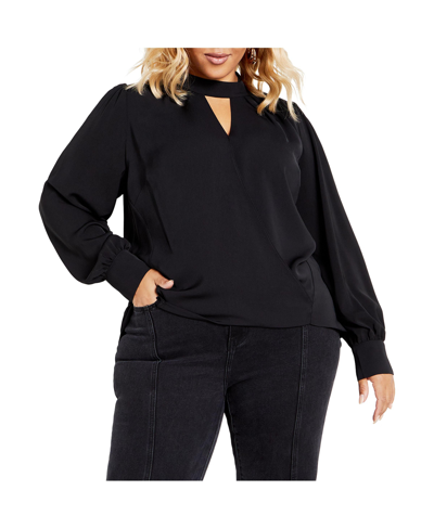 Shop City Chic Plus Size Blakely Top In Black