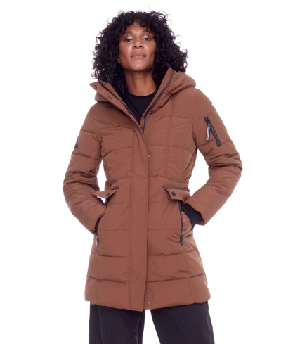 Shop Alpine North Women's Kootney | Mid-length Parka Coat In Maple