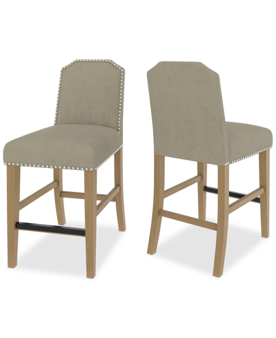 Macy's Hinsen 2pc Counter Height Chair Set In Sand