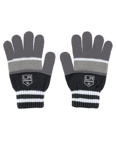 Shop Wear By Erin Andrews Women's  Los Angeles Kings Stripe Glove And Scarf Set In Multi