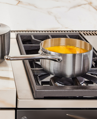 Caraway Nonstick Ceramic 1.75-quart Sauce Pan With Lid In Stainless Steel