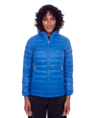 Shop Alpine North Women's Yoho Ladies' | Lightweight Packable Puffer Jacket & Bag In Cobalt