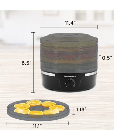 Shop Elite Gourmet 5-tier Food Dehydrator With Adjustable Temperature Control In Black,gray