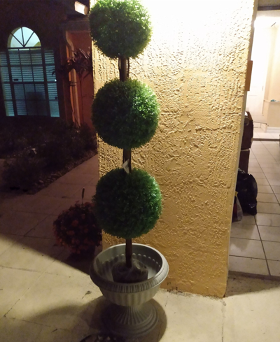 Shop Northlight 60" Triple Sphere Artificial Boxwood Topiary Potted Plant In Green