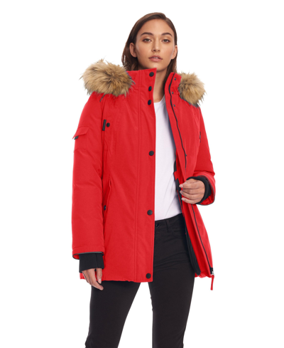 Shop Alpine North Women's Glacier | Parka Winter Jacket In Crimson