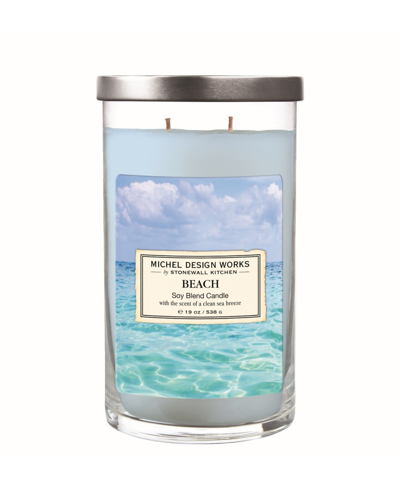 Shop Michel Design Works Beach Large Tumbler Candle In Blue