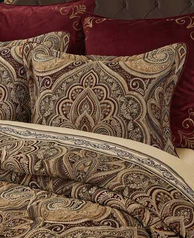 Five Queens Court Bordeaux 4 Pc. Comforter Set, Queen In Crimson