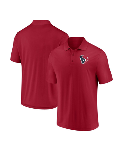 Shop Fanatics Men's  Branded Red Houston Texans Component Polo Shirt