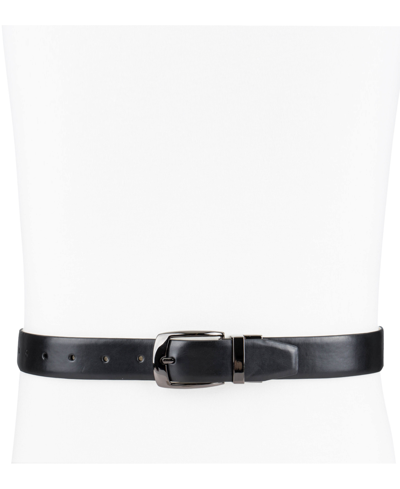 Shop Alfani Men's Modern Reversible Dress Belt, Created For Macy's In Black