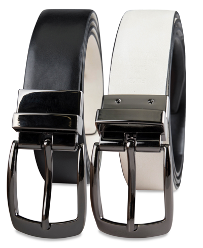 Shop Alfani Men's Modern Reversible Dress Belt, Created For Macy's In Black
