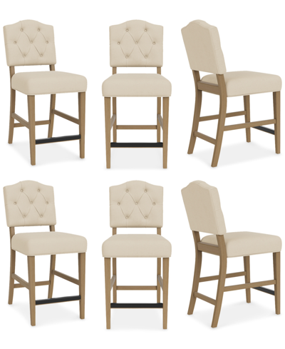 MACY'S JESILYN 6PC COUNTER HEIGHT CHAIR SET 