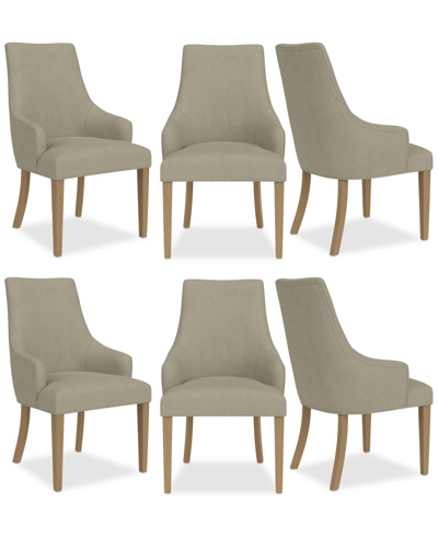 Shop Macy's Nelin 6pc Dining Chair Set In Sand