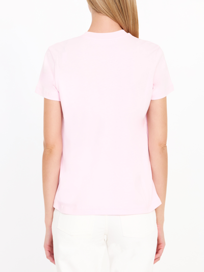 Shop Moncler Logo Tshirt In Pink