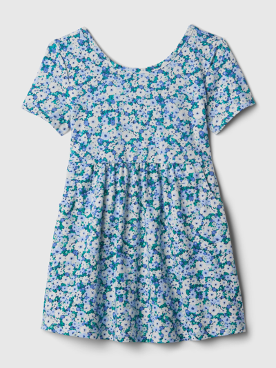 Shop Gap Baby Mix And Match Skater Dress In Light Blue Floral