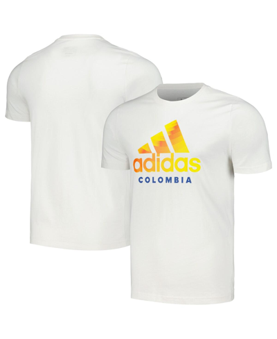 Shop Adidas Originals Men's Adidas White Colombia National Team 2024 Dna T-shirt