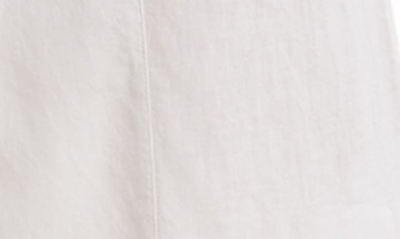 Nic + Zoe Rumba Park Slit Hem Linen Blend Wide Leg Pants In Paper White