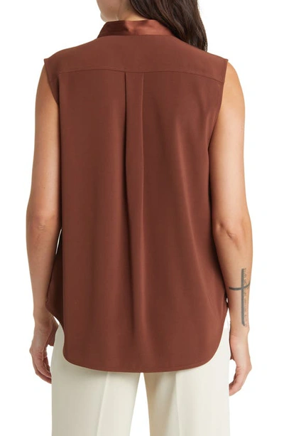 Rag & Bone Meredith Sleeveless Surplice Top In Brown