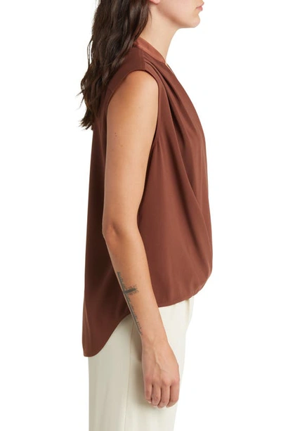 Rag & Bone Meredith Sleeveless Surplice Top In Brown