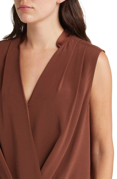 Rag & Bone Meredith Sleeveless Surplice Top In Brown