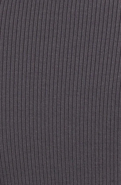 Bp. Rib Crop Cardigan In Gray Dark