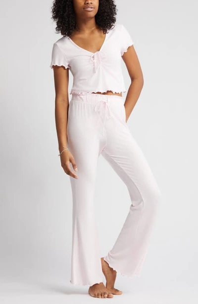 Shop Bp. Dream On Knit Pajama Top In Pink Soda