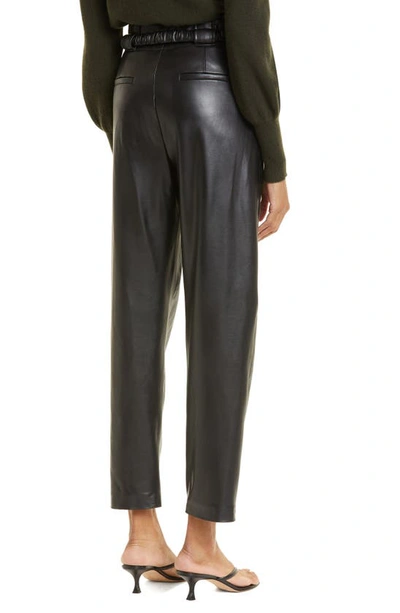 Shop Veronica Beard Coolidge Belted Faux Leather Pants In Black