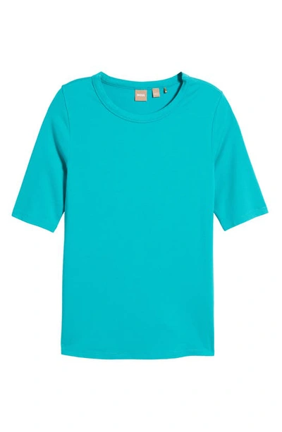 Shop Hugo Boss Efita Short Sleeve T-shirt In Bright Emerald