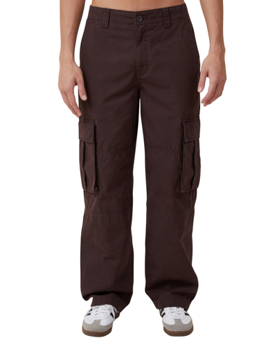 Cotton On Baggy Cargo Pant Mens Pocket Cotton Cargo Pants In Dark Chocolate Ripstop
