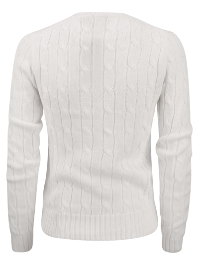Polo Ralph Lauren Slim Fit Cable Knit In White