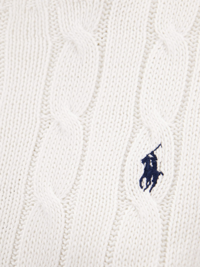 Polo Ralph Lauren Slim Fit Cable Knit In White